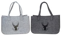 Filz-Tasche mit Hirsch-Motiv gelasert