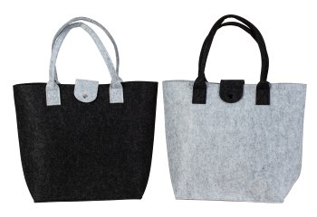 Felt bag w.inner bag h=30cm w=39cm