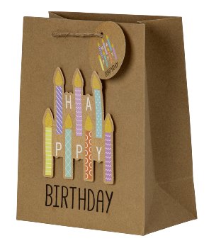 Geschenktüte 3D "Happy birthday"