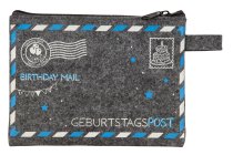 Filz-Tasche "Geburtstagspost" h=13cm