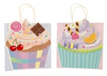 present bag 25x25x10cm with cupcake