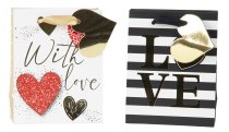 present bag "Love" with gold