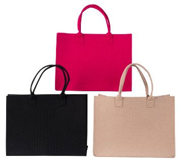 Felt bag elegant in different colors