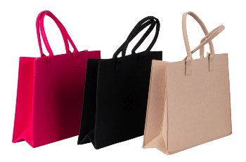 Felt bag elegant in different colors