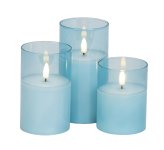 LED-candle light blue h=10+12,5+15cm