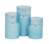 LED-candle light blue h=10+12,5+15cm
