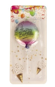 Cake candle balloon "Happy Birthday"