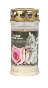 Grave candle "Ein Engel beschützt dich!"