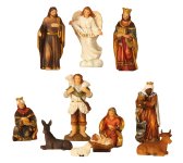 Nativity scene figures 11-part set with