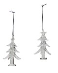 Weihnachtsbaum aus Glas zum Hängen h=8cm