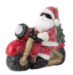 Santa on motor cycle h=16cm w=18cm