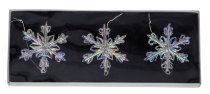 Schneeflocke aus Glas zum Hängen d=6cm,