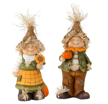 Autumn figurine boy/girl standing