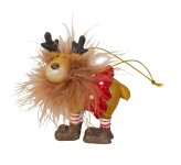 Funny xmas elk with skirt, stockings and