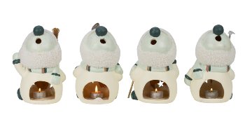 Schneemann mit Stoffkrempe an Mütze, für