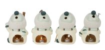Schneemann mit Stoffkrempe an Mütze, für