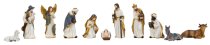 Nativity figures, set of 11pcs, h=4-13cm