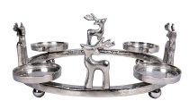 Metal advent wreath with reindeer