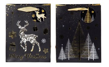 present bag xmas tree & reindeer