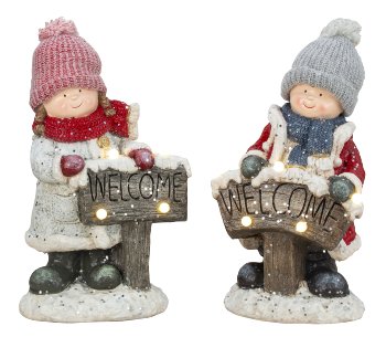 Winter children with fabric hat &