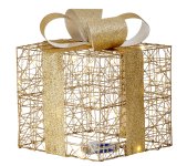 Shinning (warm white) present gold