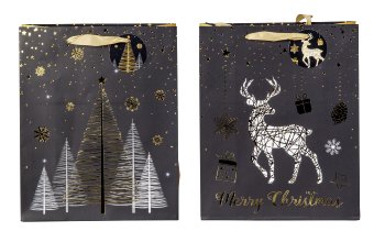 Geschenktüte Weihnachten Tannen &