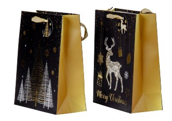 Geschenktüte Weihnachten Tannen &