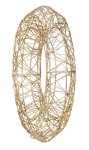 Beleuchteter (warmweiß) Kranz gold