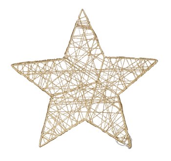Beleuchteter (warmweiß) Stern goldenen