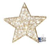 Shinning (warm white) star gold h=28cm