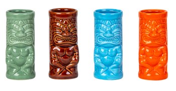 Tiki ceramic cocktail mug