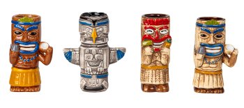 Tiki ceramic cocktail mug h=17,1-18,2cm