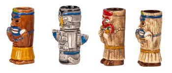 Tiki ceramic cocktail mug h=17,1-18,2cm