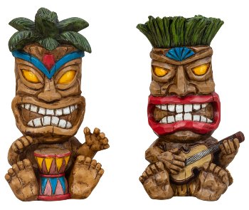 Hawaii Tiki Figur h=26,5cm sort.