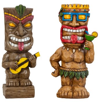 Hawaii Tiki Figur h=33,5cm sort.