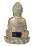 Buddha sitzend mit Solar-Glaskugel in
