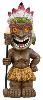 Hawaii tiki figure with solar light