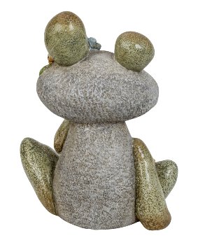 Lustiger Steinfrosch mit Blumen h=33cm