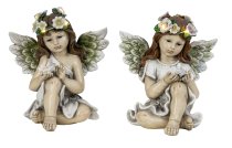 Fairy with leaf wings h=22cm asst. with