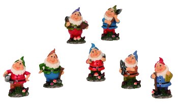 Funny dwarfs h=9 cm w=5,5-6,5cm assort.