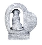 Hund in Grabherz h=21,5cm b=19,5cm