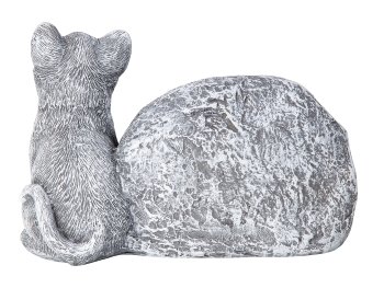 Katze neben Grabstein h=15cm b=23cm