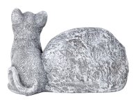 Katze neben Grabstein h=15cm b=23cm