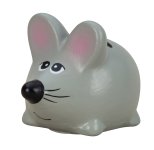 Moneybank mouse grey h=6cm w=7,5cm