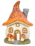 Mushroom house with LED-light h=35,5cm