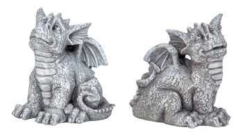 Süßer Drache grau h=18,5cm b=17cm sort.