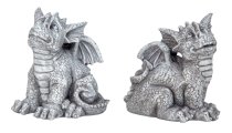 Lovely dragon grey h=18,5cm w=17cm asst.