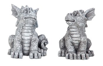 Süßer Drache grau h=18,5cm b=17cm sort.