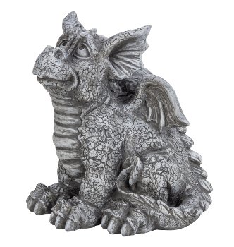 Süßer Drache grau h=25cm b=23cm