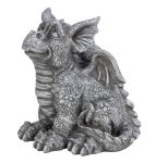 Süßer Drache grau h=25cm b=23cm